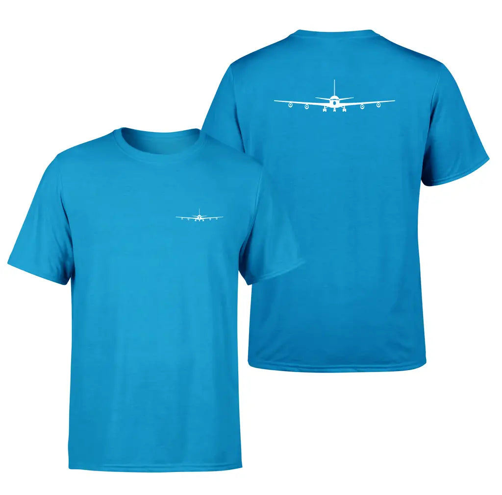 Boeing 707 Silhouette design on turquoise double side