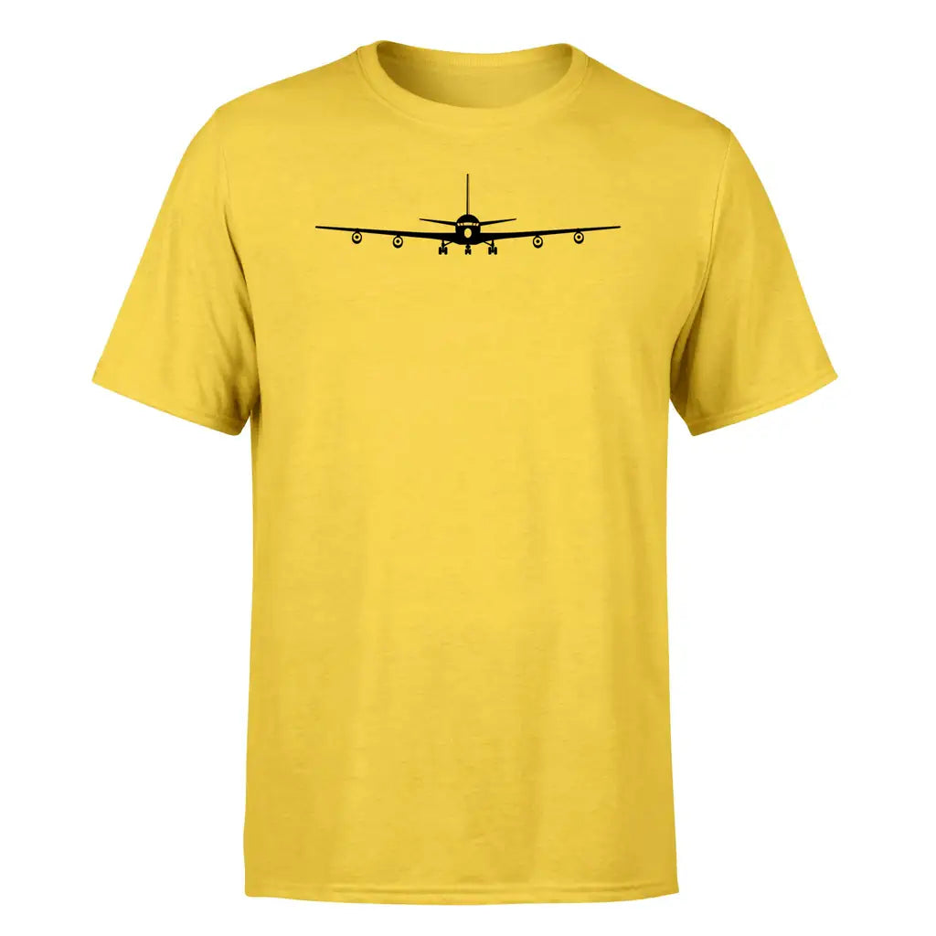 Boeing 707 Silhouette design on yellow single side