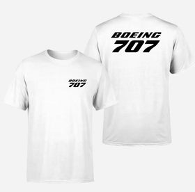 Double-Side Printing — Boeing 707 & Text Double-Side T-Shirt