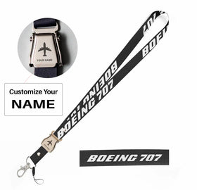 Boeing 707 & Text Lanyard & ID Holders