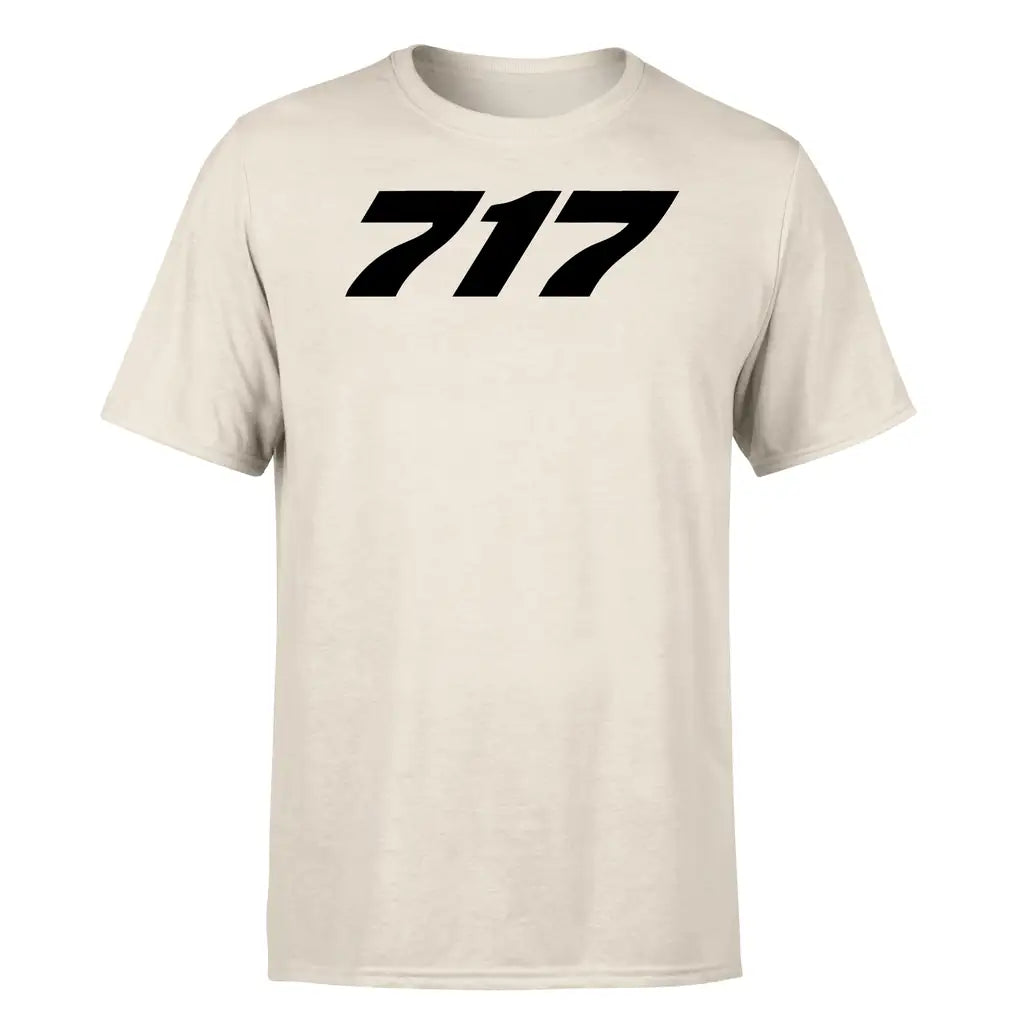 Boeing 717 Flat Text design on beige single side
