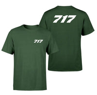 Thumbnail for Boeing 717 Flat Text design on dark green double side
