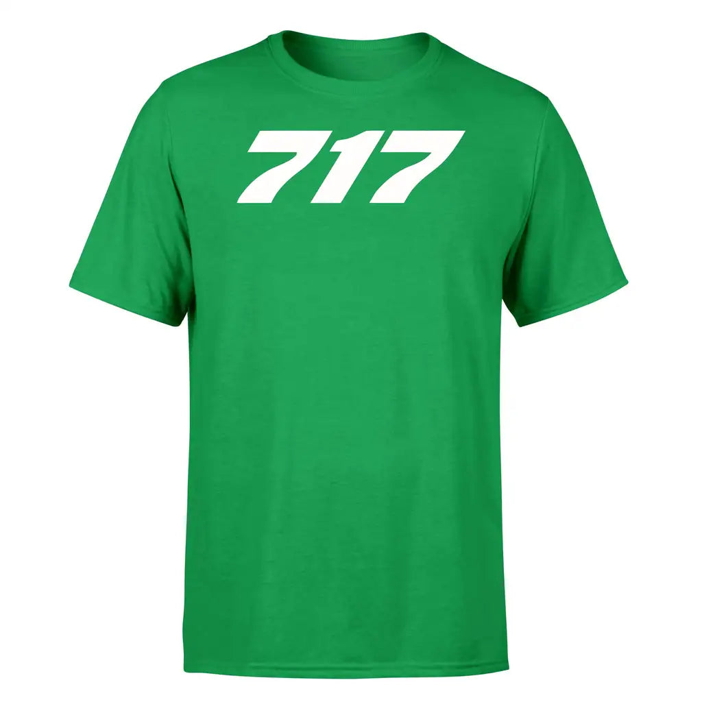 Boeing 717 Flat Text design on green single side