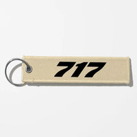 Thumbnail for Boeing 717 Flat Text Key Chains - Beige