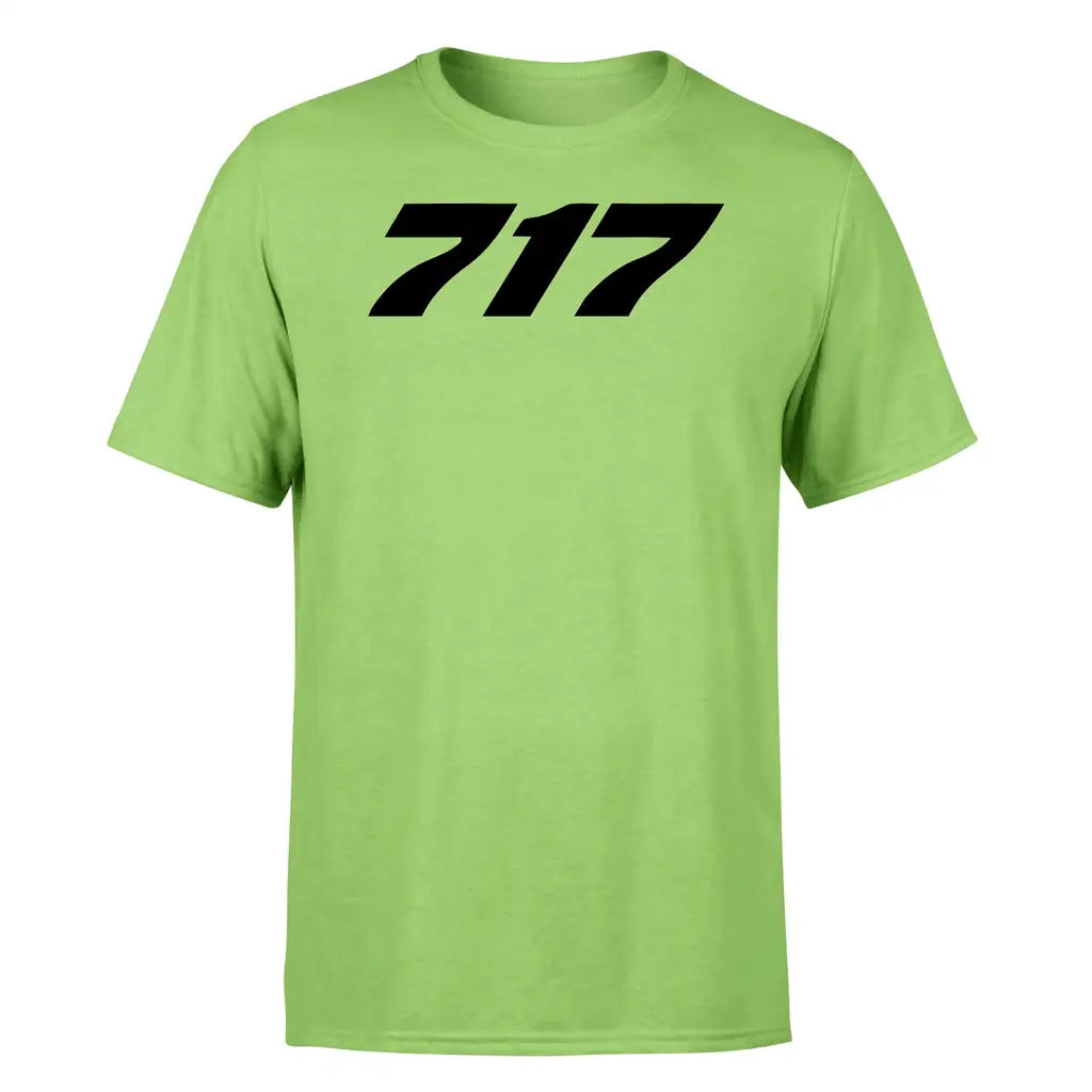 Boeing 717 Flat Text design on light green single side