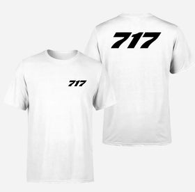 Double-Side Printing — Boeing 717 Flat Text Double-Side T-Shirt