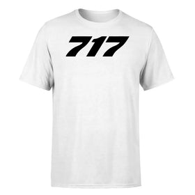 Single-Side Printing — Boeing 717 Flat Text Double-Side T-Shirt