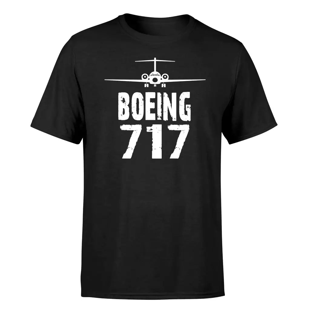Boeing 717 & Plane design on black single side