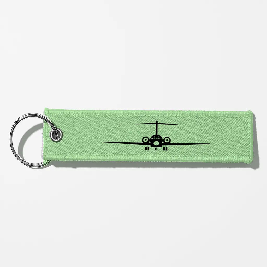 Boeing 717 Silhouette Key Chains - Light Green