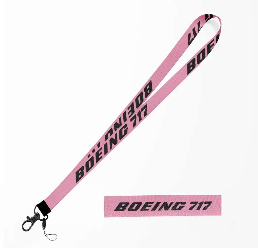 Boeing 717 & Text lanyard - pink