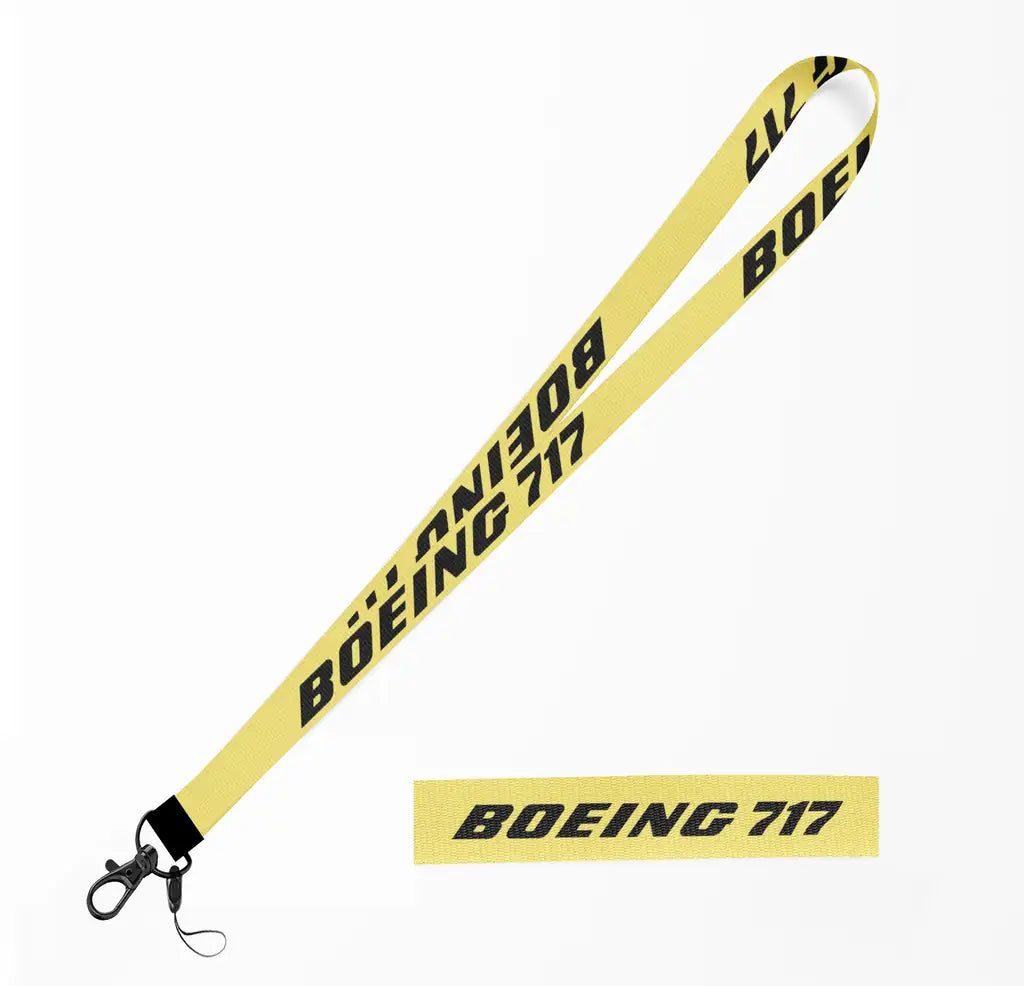 Boeing 717 & Text lanyard - yellow