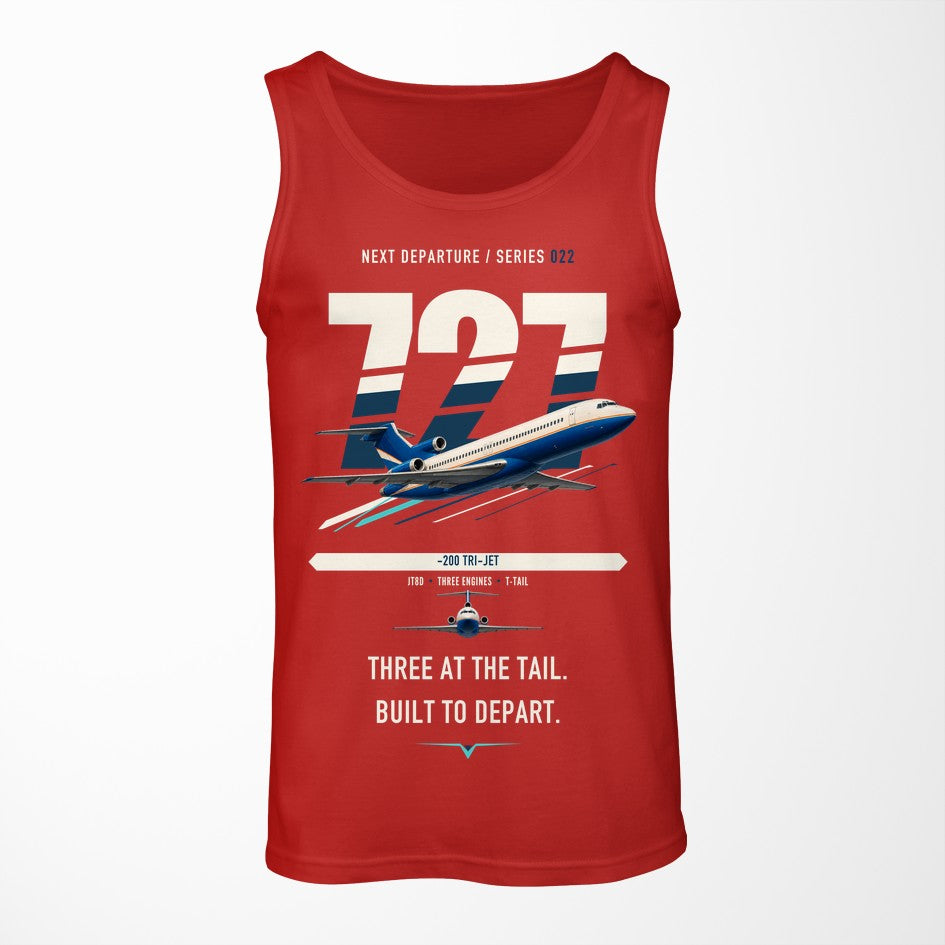 Boeing 727-200 design on red tank top