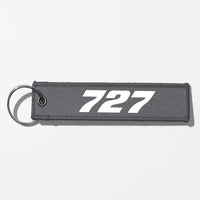 Thumbnail for Boeing 727 Flat Text Key Chains - Gray