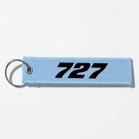 Thumbnail for Boeing 727 Flat Text Key Chains - Light Blue