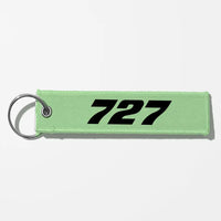 Thumbnail for Boeing 727 Flat Text Key Chains - Light Green