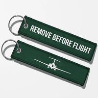 Thumbnail for Boeing 727 Silhouette Key Chains - Dark Green - Remove Before Flight