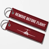 Thumbnail for Boeing 727 Silhouette Key Chains - Dark Red - Remove Before Flight