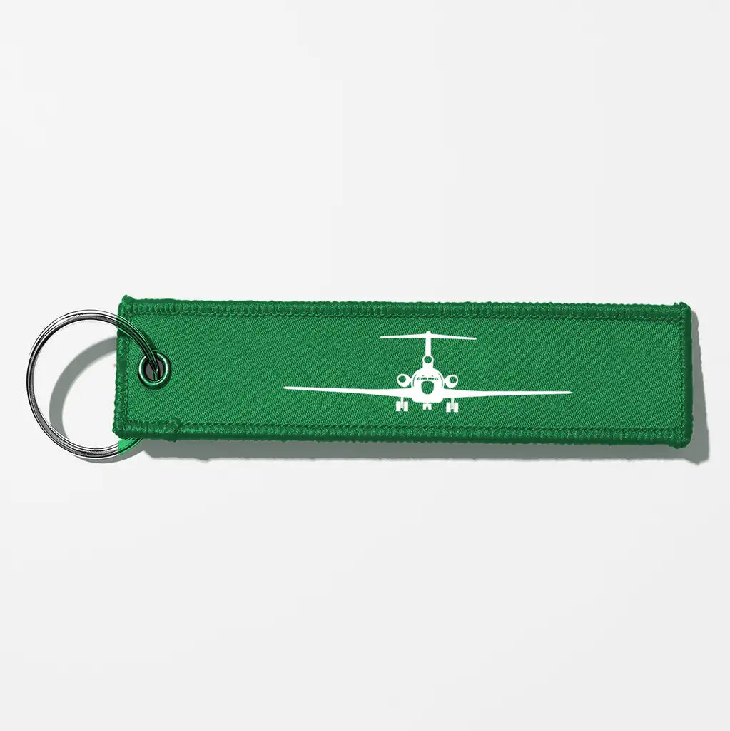 Boeing 727 Silhouette Key Chains - Green