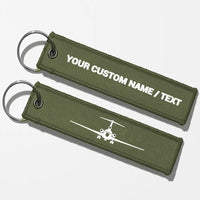 Thumbnail for Boeing 727 Silhouette Key Chains - Green Army - Personalized