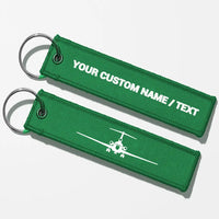 Thumbnail for Boeing 727 Silhouette Key Chains - Green - Personalized