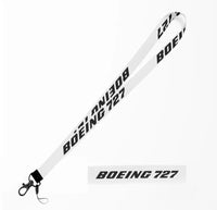 Thumbnail for Boeing 727 & Text lanyard - white