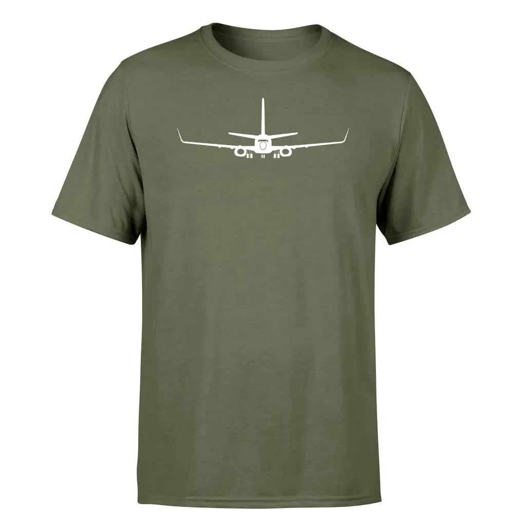 Boeing 737-800NG Silhouette design on green army single side