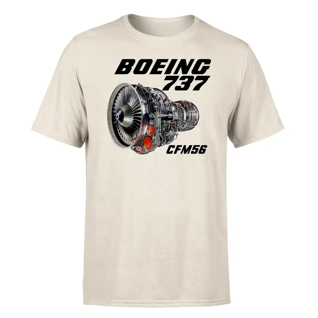Boeing 737 Engine & CFM56 design on beige single side
