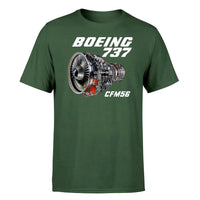 Thumbnail for Boeing 737 Engine & CFM56 design on dark green single side