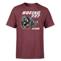 Thumbnail for Boeing 737 Engine & CFM56 design on dark red single side