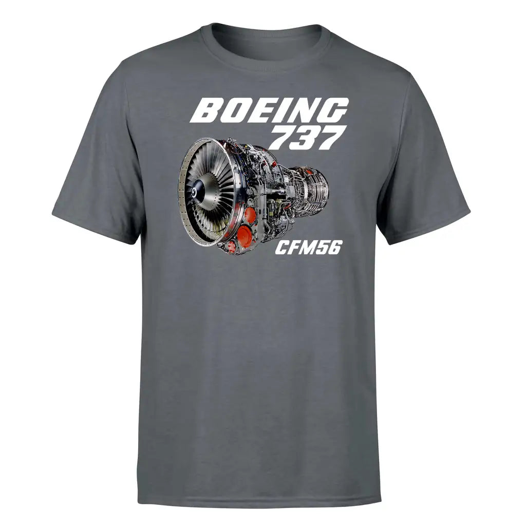 Boeing 737 Engine & CFM56 design on gray single side