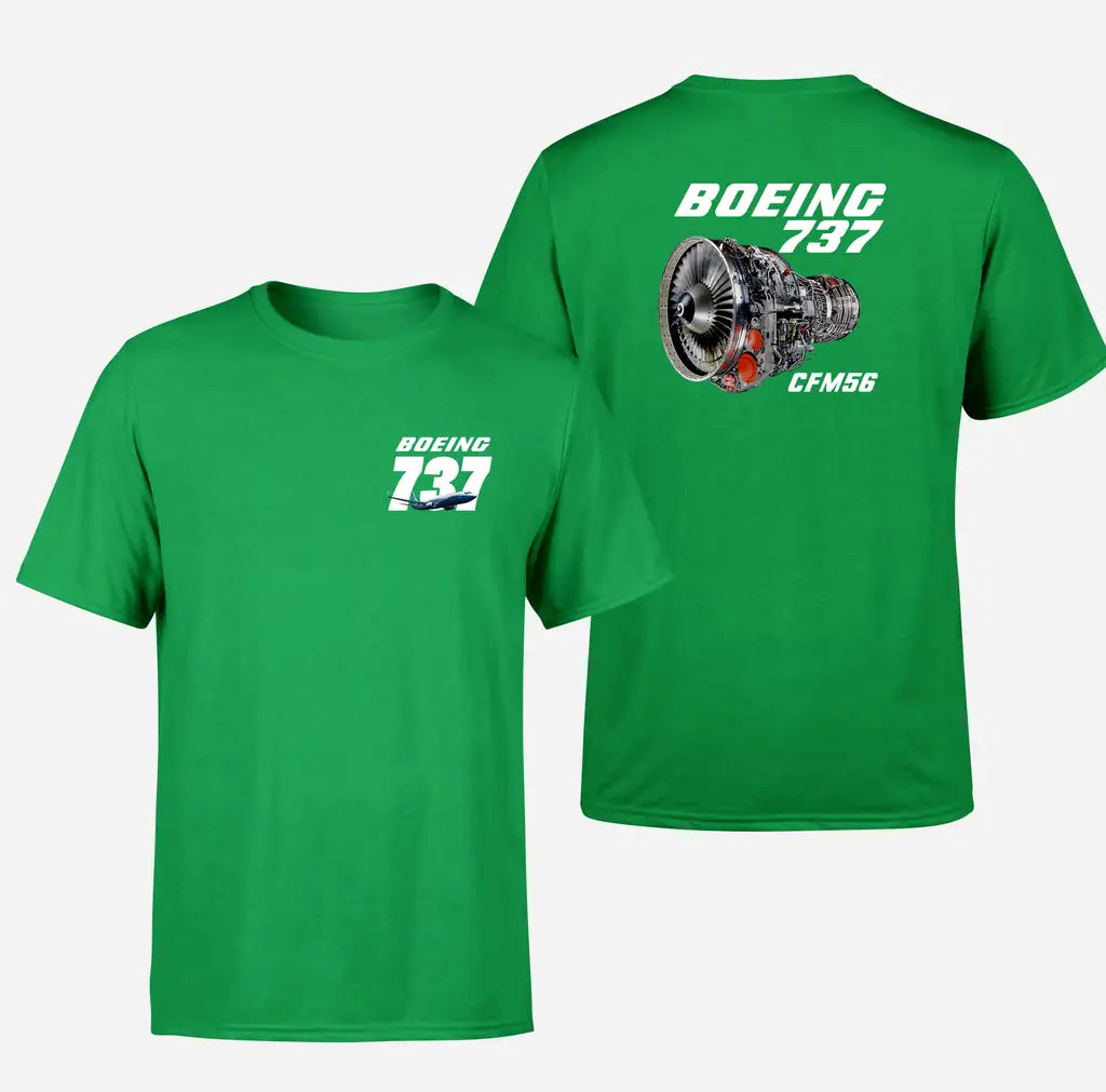 Boeing 737 Engine & CFM56 design on green double side