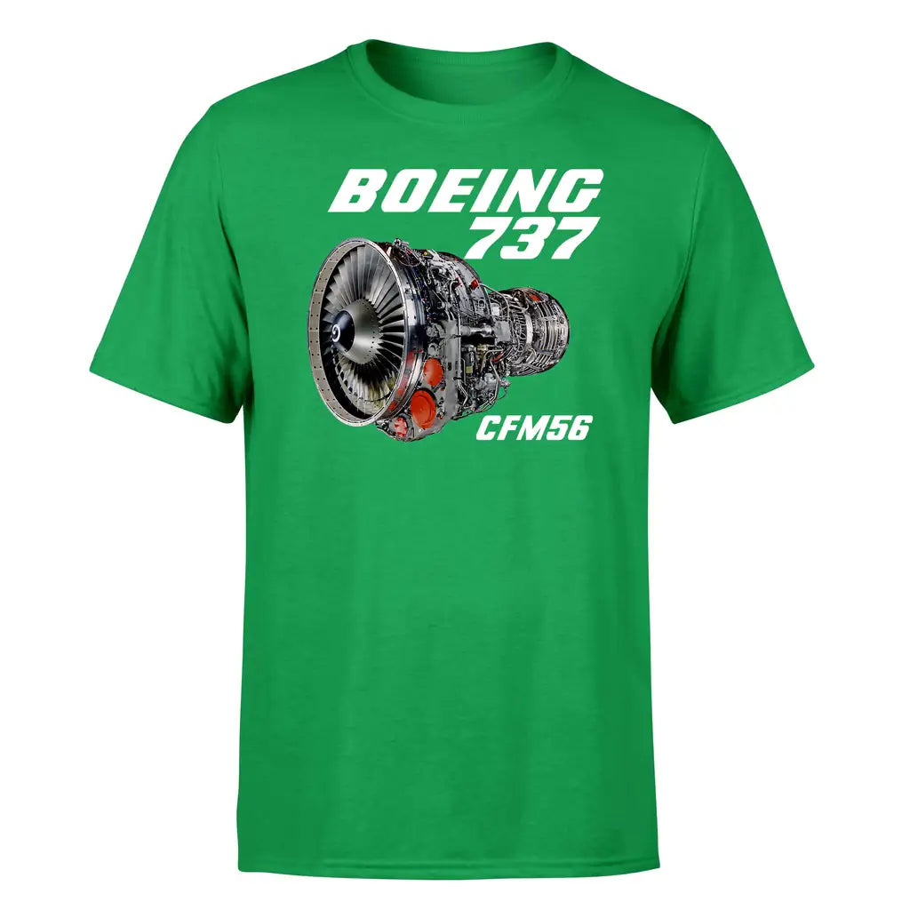 Boeing 737 Engine & CFM56 design on green single side