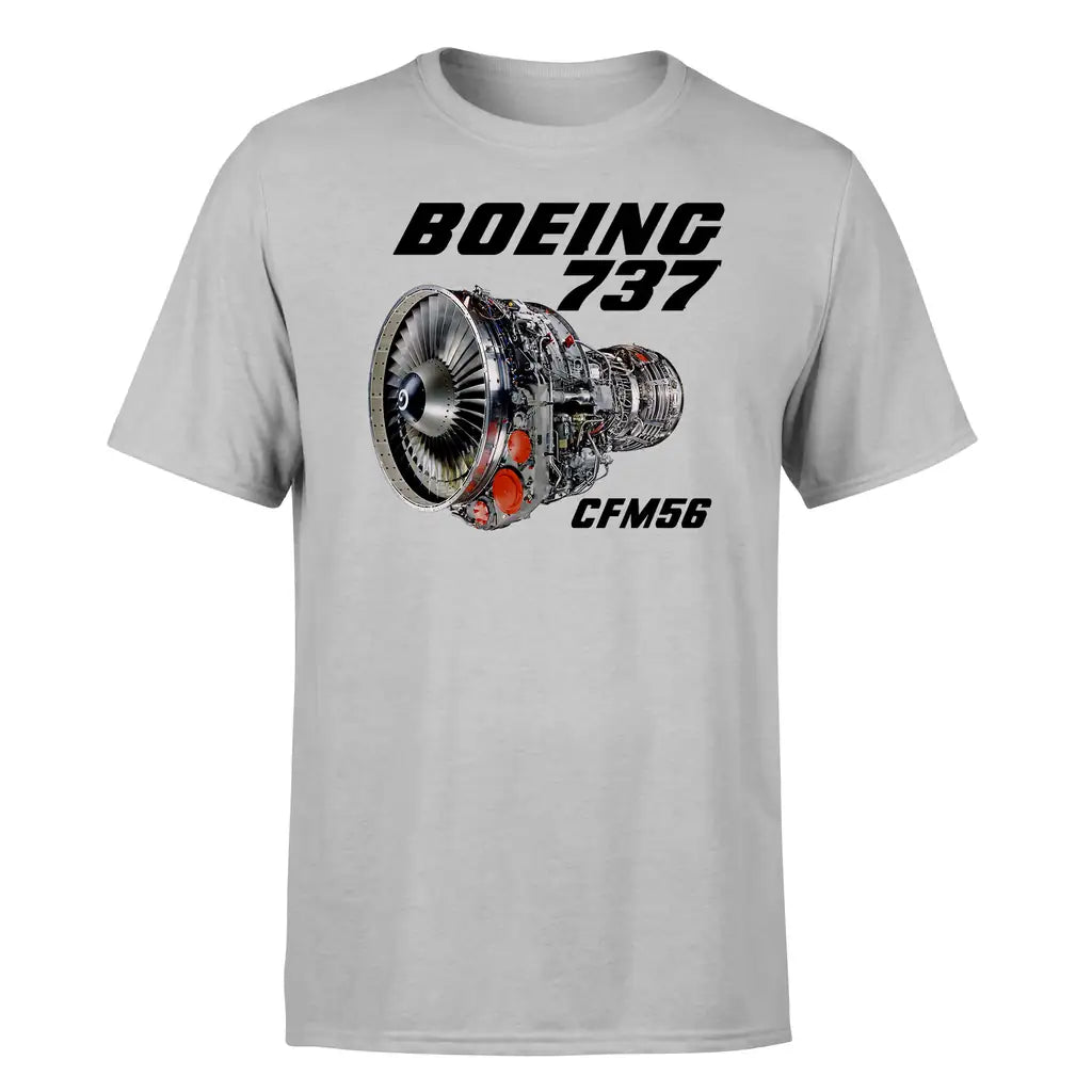 Boeing 737 Engine & CFM56 design on light gray single side