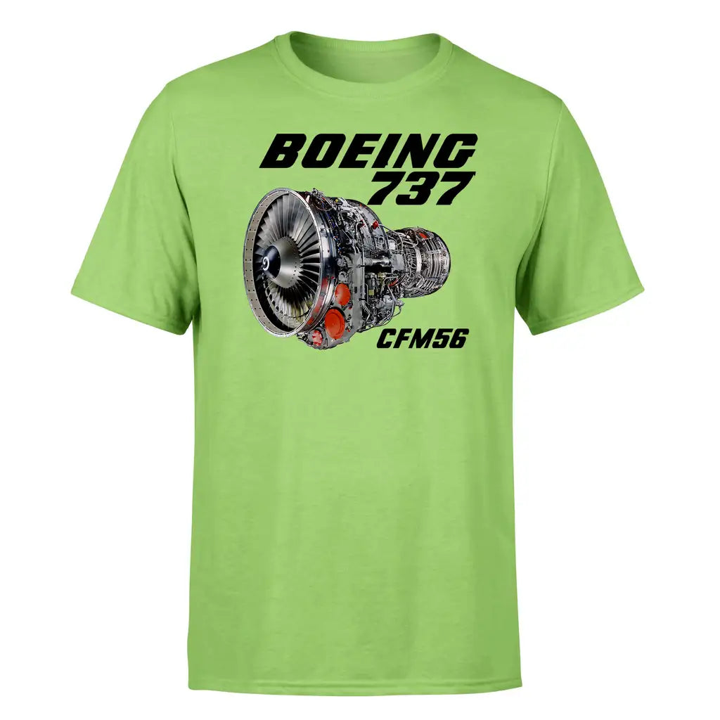 Boeing 737 Engine & CFM56 design on light green single side