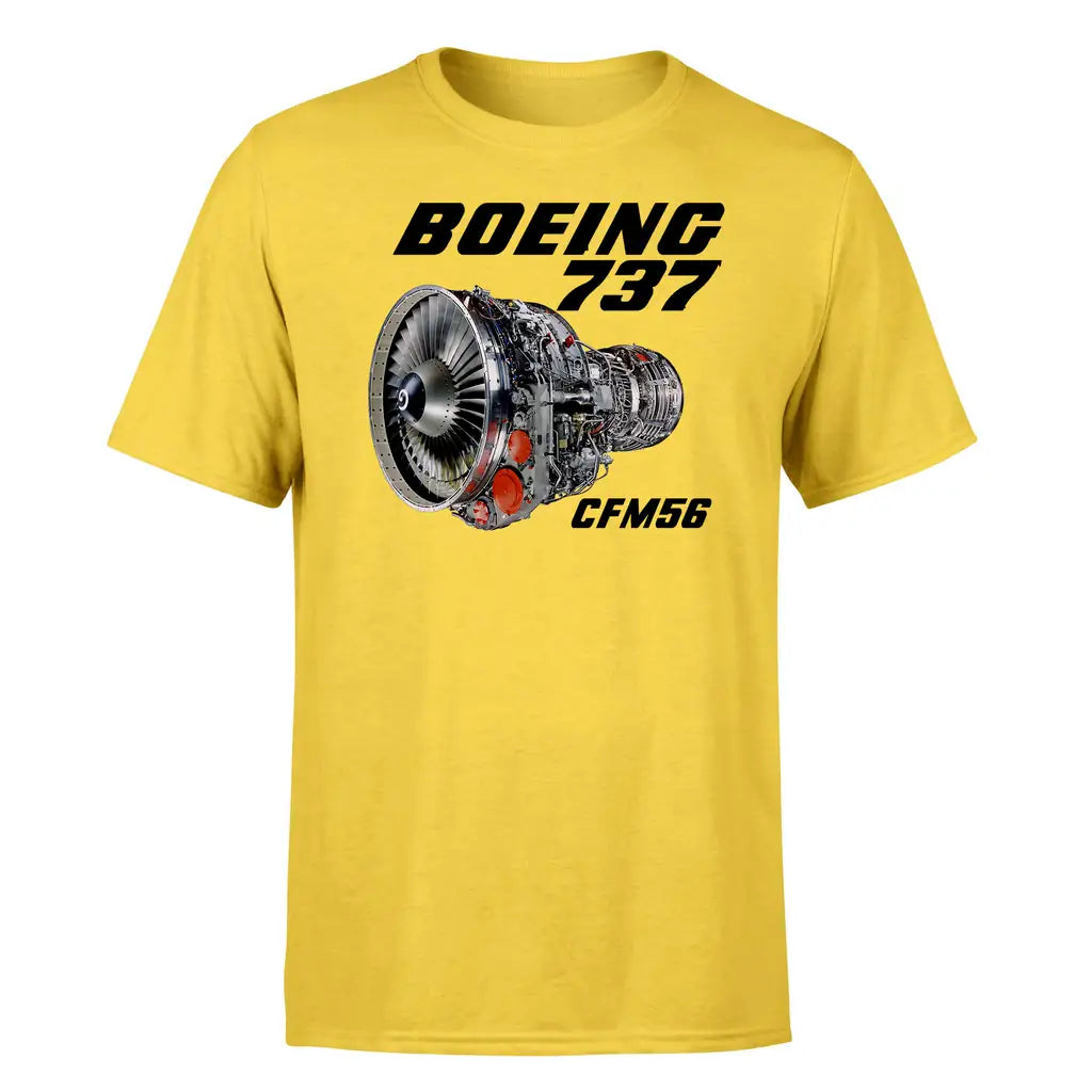 Boeing 737 Engine & CFM56 design on yellow single side