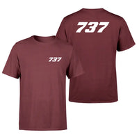 Thumbnail for Boeing 737 Flat Text design on dark red double side