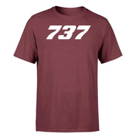 Thumbnail for Boeing 737 Flat Text design on dark red single side