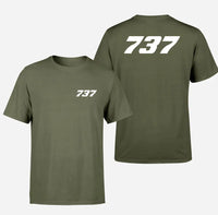 Thumbnail for Boeing 737 Flat Text design on green army double side