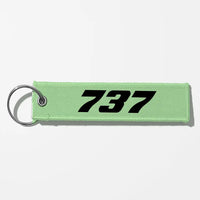 Thumbnail for Boeing 737 Flat Text Key Chains - Light Green
