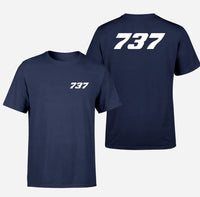 Thumbnail for Boeing 737 Flat Text design on navy blue double side