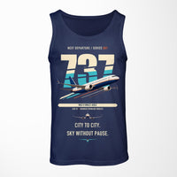 Thumbnail for Boeing 737 MAX 8 design on dark blue tank top