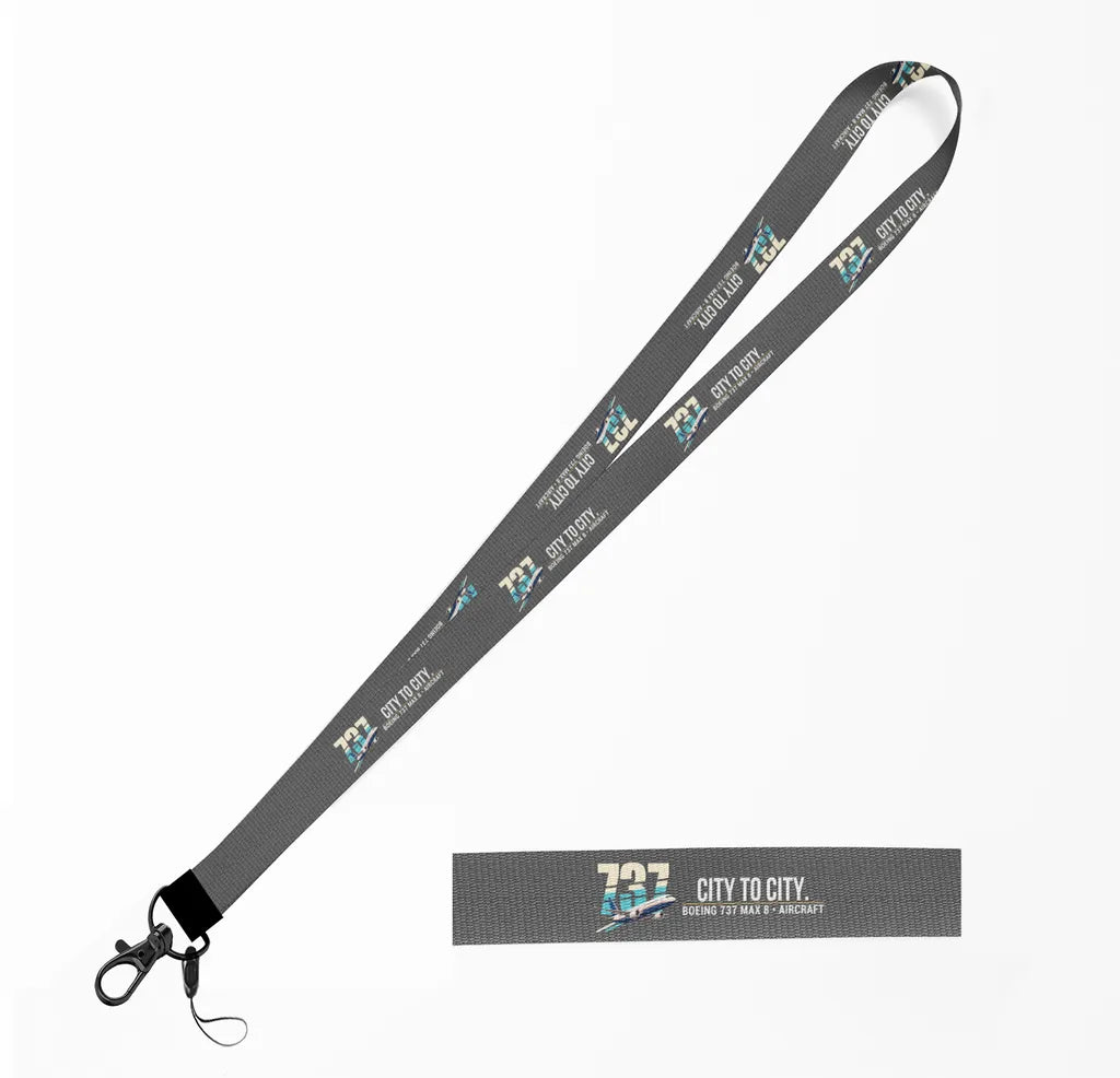 Boeing 737 MAX 8 lanyard - gray