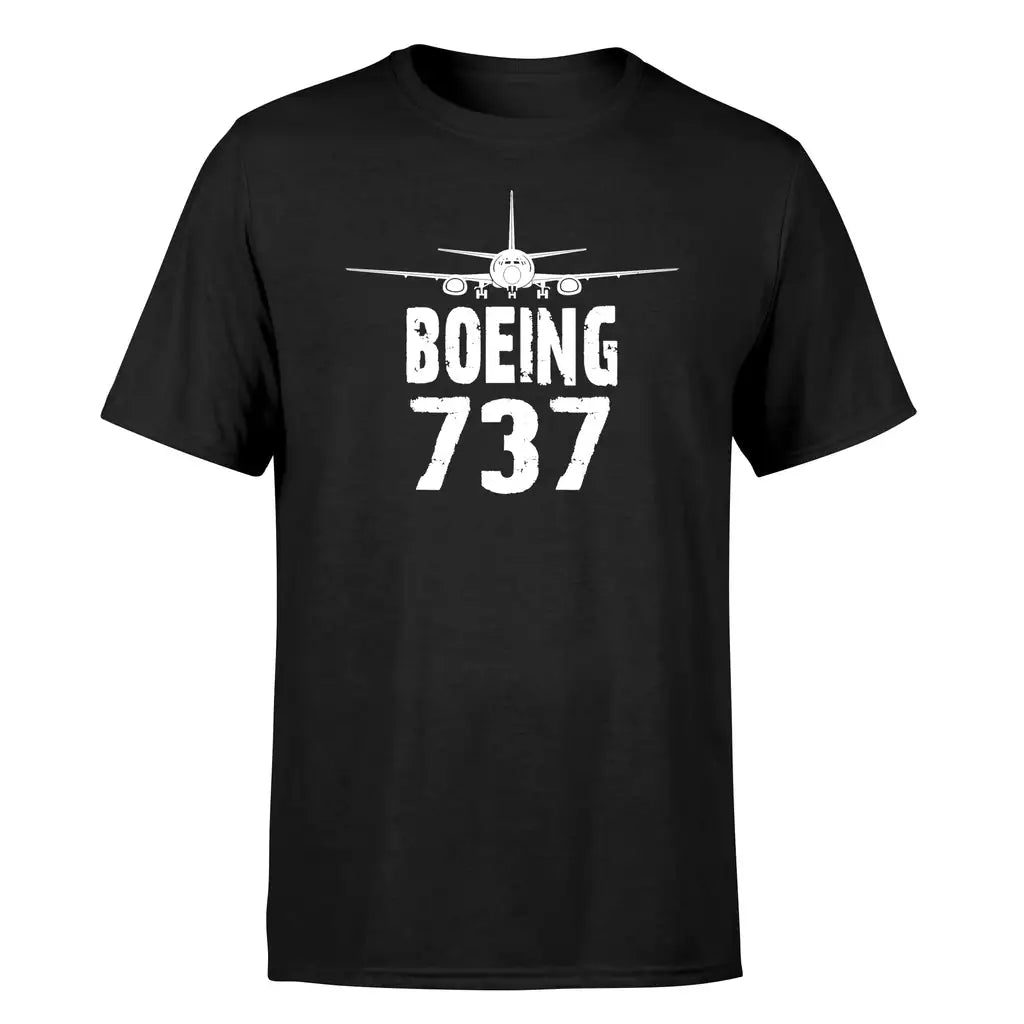 Boeing 737 & Plane design on black single side