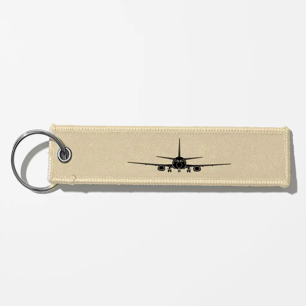 Boeing 737 Silhouette Key Chains - Beige