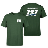 Thumbnail for Boeing 737 & Text design on dark green double side