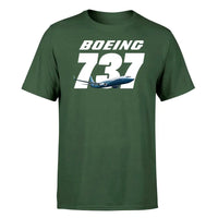 Thumbnail for Boeing 737 & Text design on dark green single side