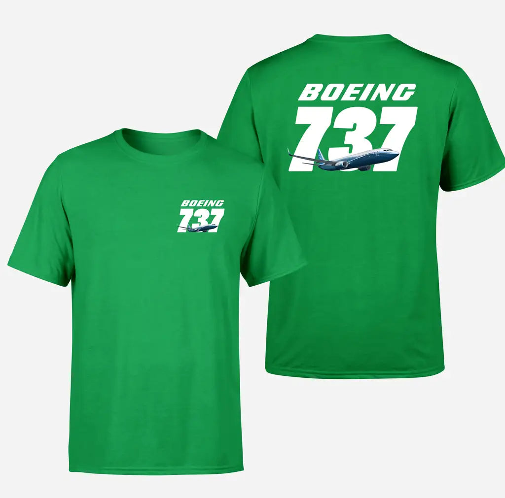 Boeing 737 & Text design on green double side