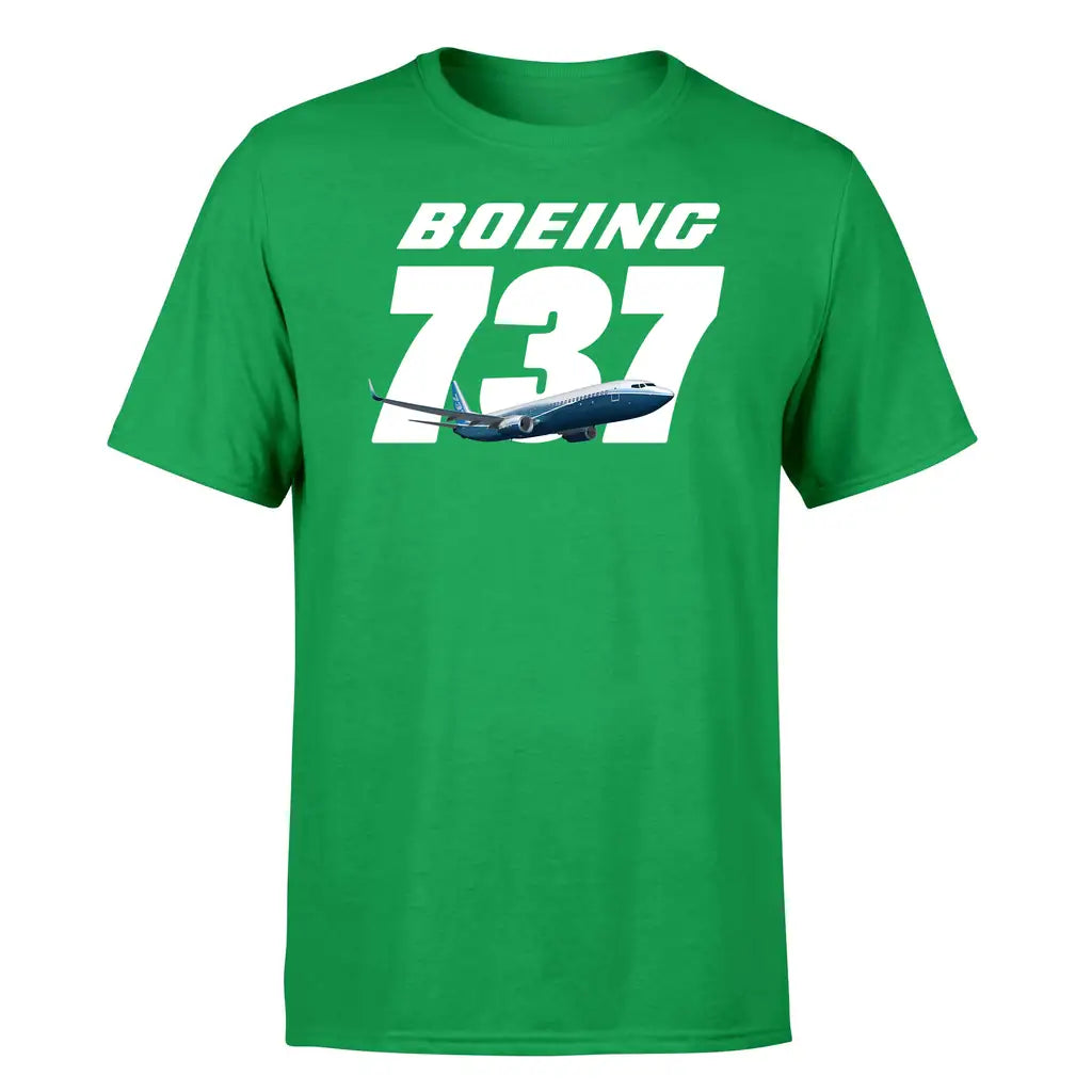 Boeing 737 & Text design on green single side
