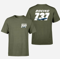 Thumbnail for Boeing 737 & Text design on green army double side