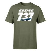 Thumbnail for Boeing 737 & Text design on green army single side